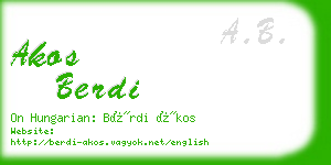 akos berdi business card